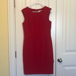 Red sheath dress